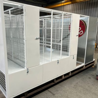 custom white traffic rack