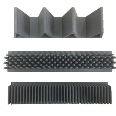 various grey polyurethane-coated steel dunnage options
